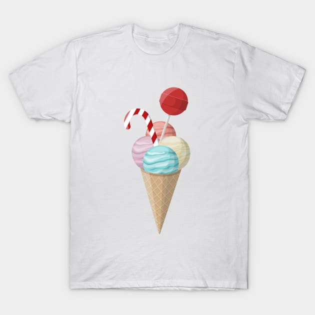 Ice-cream T-Shirt by AliDia